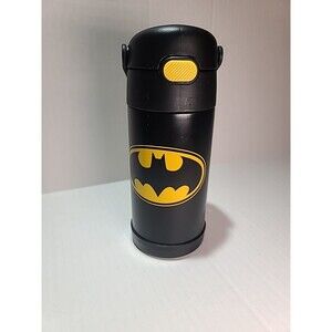 NEW Batman Thermos Funtainer 12oz Stainless Steel Kids Straw Bottle